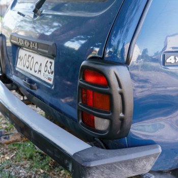479 р. Накладки на фонари Autodemic Лада Нива 4х4 2121 3 дв. дорестайлинг (1977-2019) (Текстурная поверхность)  с доставкой в г. Майкоп. Увеличить фотографию 8