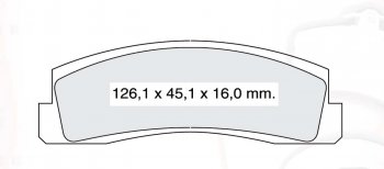 699 р. Колодка переднего дискового тормоза DAFMI (SM) Chevrolet Niva 2123 дорестайлинг (2002-2008)  с доставкой в г. Майкоп. Увеличить фотографию 3