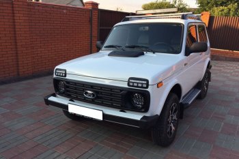 3 989 р. Дневные ходовые огни с поворотниками Тюн-Авто Urban Лада нива 4х4 2121 3 дв. 1-ый рестайлинг (2019-2021) (Поворотник в ВЕРХНЕЙ секции, рассеянный свет)  с доставкой в г. Майкоп. Увеличить фотографию 3
