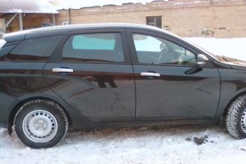 1 899 р. Хромированые накладки на ручки дверей CrTuning Лада Веста SW 2181 универсал рестайлинг (2022-2025)  с доставкой в г. Майкоп. Увеличить фотографию 3