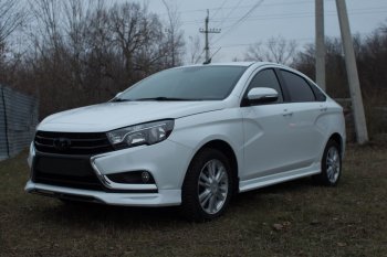1 179 р. Центральная планка между клыками VTS переднего бампера Лада Веста SW 2181 универсал дорестайлинг (2017-2022) (Неокрашенная)  с доставкой в г. Майкоп. Увеличить фотографию 4