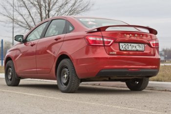 9 449 р. Спойлер Артформ Лада Веста 2180 седан дорестайлинг (2015-2023) (Окрашенный)  с доставкой в г. Майкоп. Увеличить фотографию 3