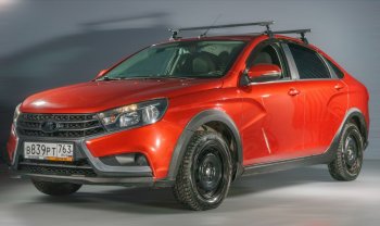 13 499 р. Комплект Кросс обвеса (шагрень) ТюнАвто Лада Веста Кросс 2180 седан рестайлинг (2022-2025) (Поверхность текстурная)  с доставкой в г. Майкоп. Увеличить фотографию 5