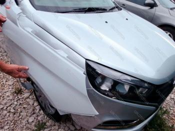 5 499 р. Переднее правое пластиковое крыло АвторитетПласт Лада Веста 2180 седан дорестайлинг (2015-2023) (Неокрашенное)  с доставкой в г. Майкоп. Увеличить фотографию 2
