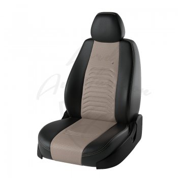Чехлы для сидений Lord Autofashion Денвер (экокожа) Лада Веста  2180 - Веста Кросс ( SW 2181,  2180) (Чёрный, вставка бежевая)