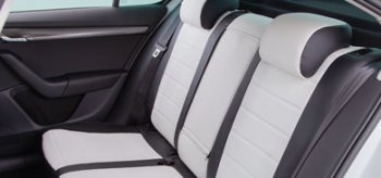 6 999 р. Чехлы Seintex (экокожа, 40/60, Airbag)  Лада Веста ( 2180,  SW 2181) - Веста Кросс ( 2181,  2180) (черный/белый)  с доставкой в г. Майкоп. Увеличить фотографию 3