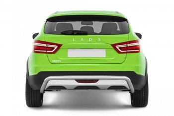 Защита заднего бампера PT GROUP Ø51мм (НПС) LADA Vesta SW Cross 2017- Лада Веста SW 2181 универсал дорестайлинг (2017-2022) (Нержавеющая полированная сталь)