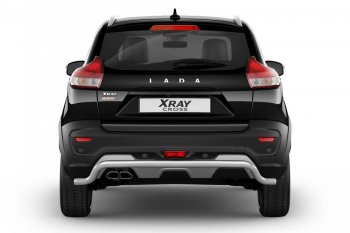 Защита заднего бампера PT GROUP Ø51мм Волна (НПС) LADA XRay Cross 2018-  Лада Веста SW 2181 универсал дорестайлинг (2017-2022) (Нержавеющая полированная сталь)
