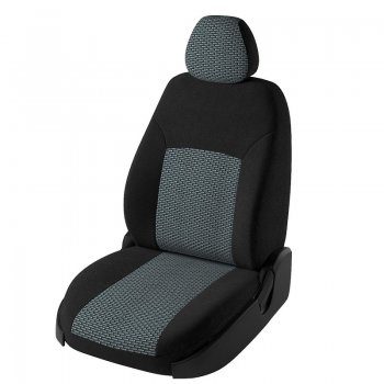 Чехлы для сидений Lord Autofashion Дублин (жаккард) Лада Веста SW 2181 универсал дорестайлинг (2017-2022) (Черный, вставка Сеул серый)