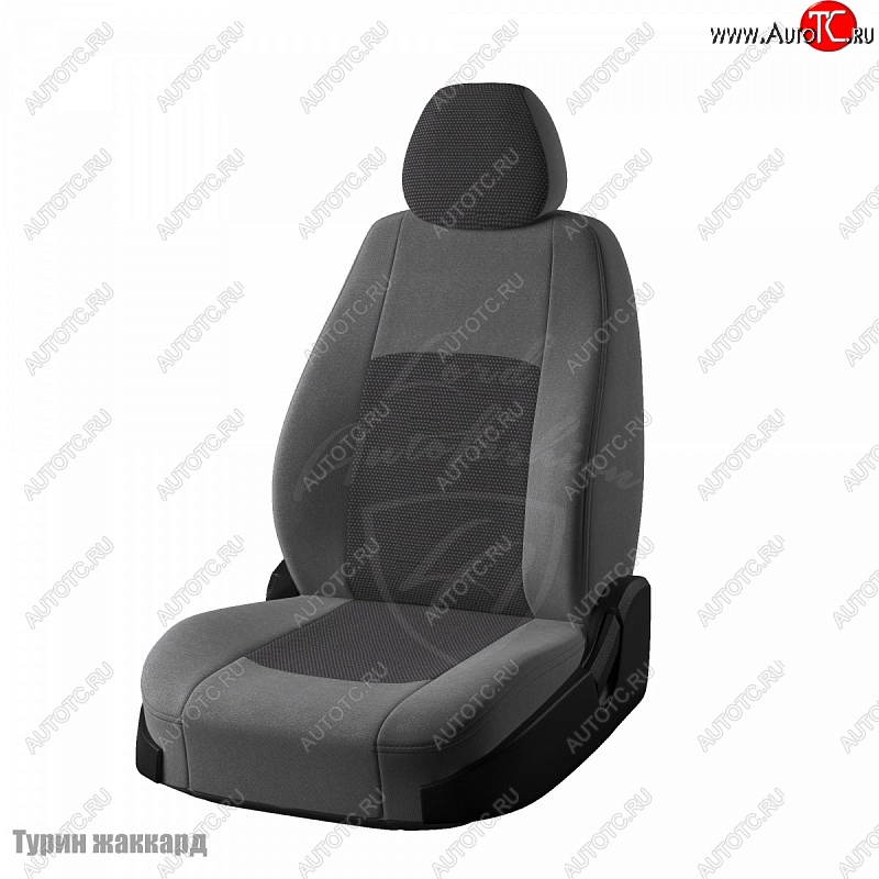 4 799 р. Чехлы для сидений Lord Autofashion Турин (жаккард)  Лада Веста  SW 2181 (2017-2025) универсал дорестайлинг, универсал рестайлинг (Серый Норд, вставка Тропик)  с доставкой в г. Майкоп