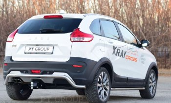 14 099 р. Защита порогов вогнутая Petroil Tuning (Ø51 мм) Лада XRAY Cross (2018-2022) (Нержавеющая полированная сталь)  с доставкой в г. Майкоп. Увеличить фотографию 2