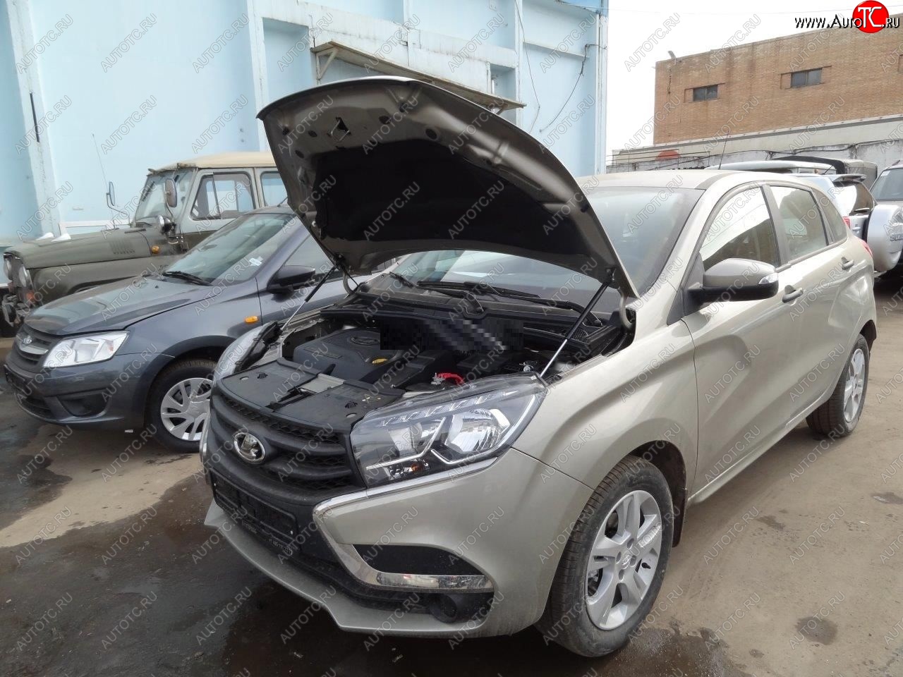 2 299 р. Упоры капота Russtal Лада XRAY (2016-2022)  с доставкой в г. Майкоп