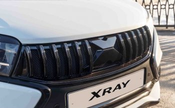 5 899 р. Решетка радиатора Next X Лада XRAY (2016-2022) (Черный глянец)  с доставкой в г. Майкоп. Увеличить фотографию 4