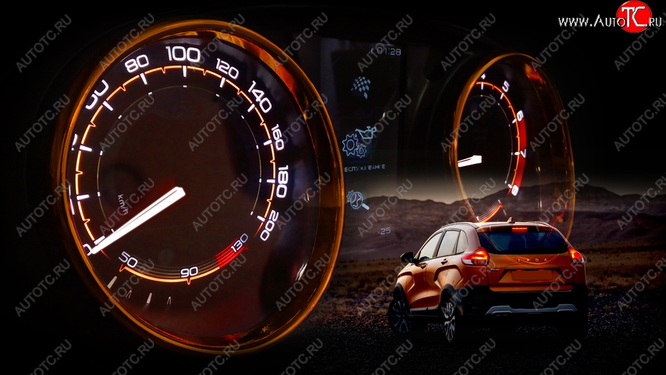 86 999 р. Комбинация приборов Ferrum GF 890 Cross Лада XRAY (2016-2022) (с щитком)  с доставкой в г. Майкоп