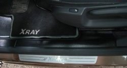 2 479 р. Накладки на ковролин дверного проема АртФорм Renault Logan 2 дорестайлинг (2014-2018) (Передние)  с доставкой в г. Майкоп. Увеличить фотографию 2