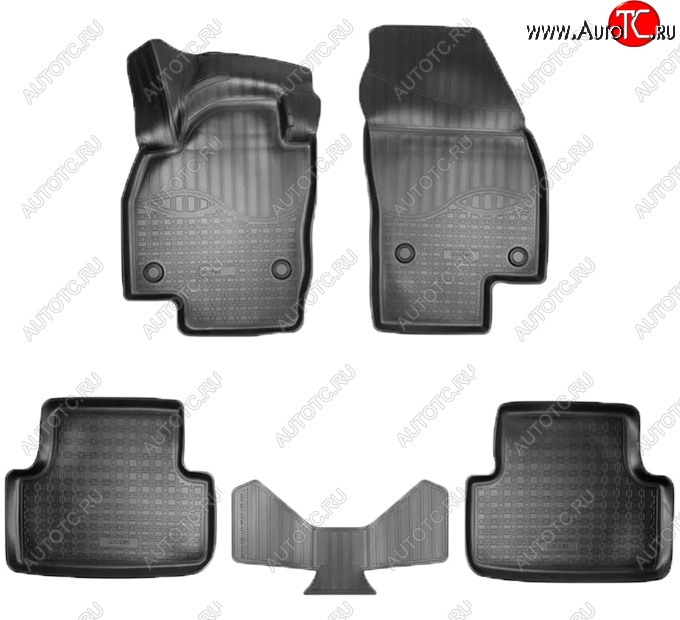2 369 р. Коврики салонные Noplast (3D)  Volkswagen T-Cross (2019-2025) (Черные)  с доставкой в г. Майкоп