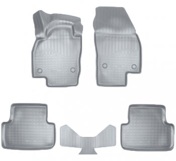 Коврики салонные Noplast (3D) Volkswagen T-Cross (2019-2025) (Серые)