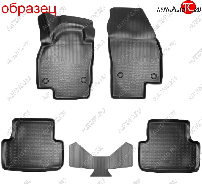 2 369 р. Коврики салонные Noplast (3D)  Volkswagen T-Roc  универсал (2017-2025) (Черные)  с доставкой в г. Майкоп