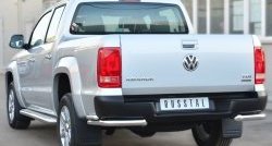 19 999 р. Защита заднего бампера (Ø63 и 42 мм, нержавейка) SLITKOFF Volkswagen Amarok дорестайлинг (2009-2016)  с доставкой в г. Майкоп. Увеличить фотографию 3