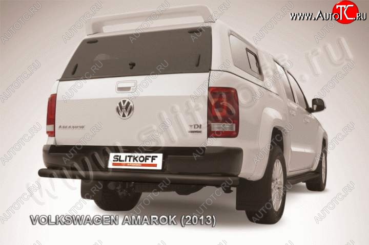13 999 р. Защита задняя Slitkoff  Volkswagen Amarok (2009-2016) дорестайлинг (Цвет: серебристый)  с доставкой в г. Майкоп