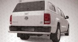 Защита заднего бампера из трубы диаметром 76 мм Slitkoff Volkswagen Amarok (2009-2016) дорестайлинг