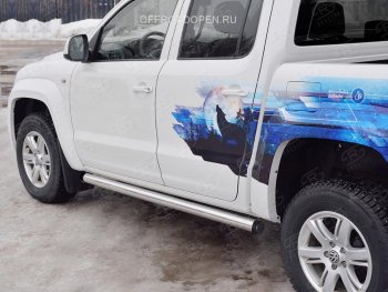 21 649 р. Пороги труба d76 (v2) Russtail  Volkswagen Amarok (2016-2022) рестайлинг  с доставкой в г. Майкоп. Увеличить фотографию 4