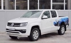 13 999 р. Защита переднего бампера (Ø63 мм, нержавейка) SLITKOFF  Volkswagen Amarok (2016-2022) рестайлинг  с доставкой в г. Майкоп. Увеличить фотографию 2