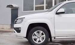 13 999 р. Защита переднего бампера (Ø63 мм, нержавейка) SLITKOFF  Volkswagen Amarok (2016-2022) рестайлинг  с доставкой в г. Майкоп. Увеличить фотографию 4