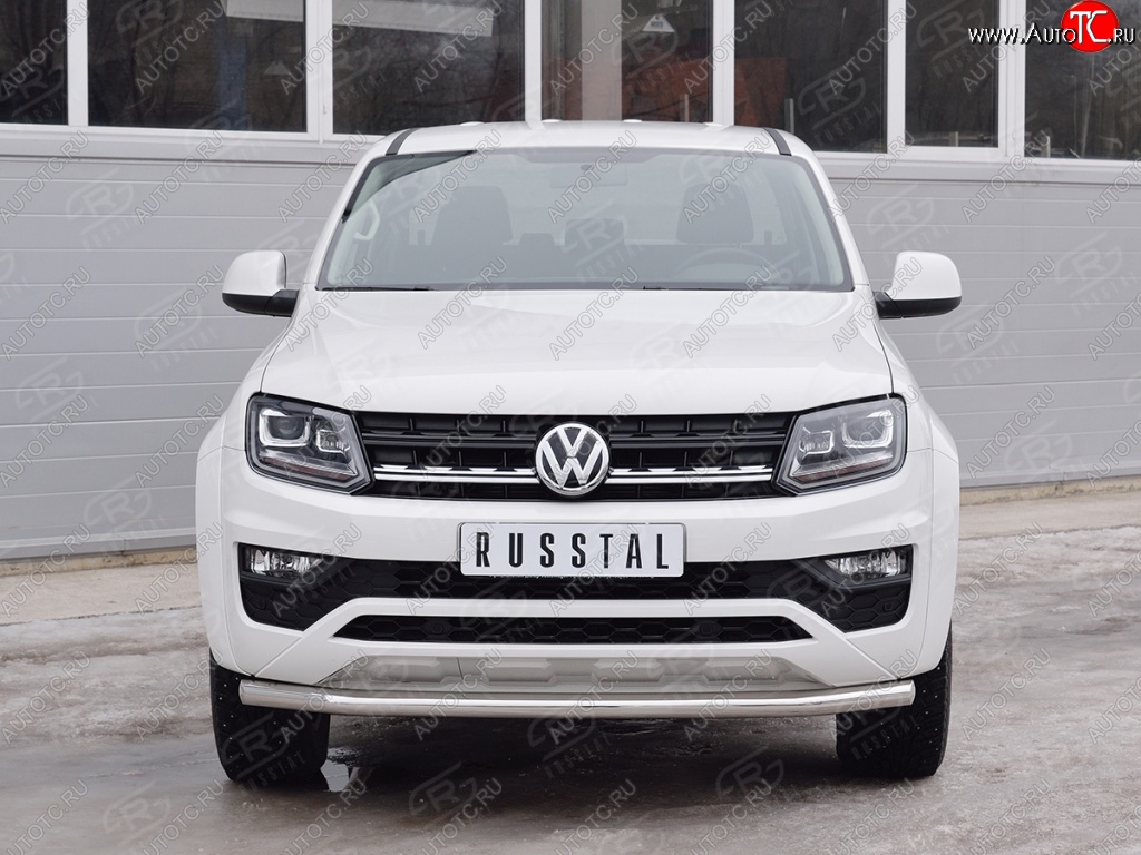 13 999 р. Защита переднего бампера (Ø63 мм, нержавейка) SLITKOFF  Volkswagen Amarok (2016-2022) рестайлинг  с доставкой в г. Майкоп