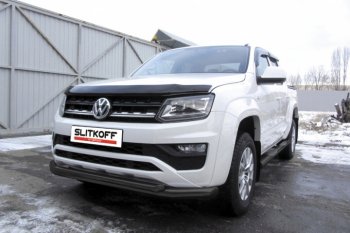 Защита переднего бампер Slitkoff Volkswagen Amarok (2016-2022) рестайлинг