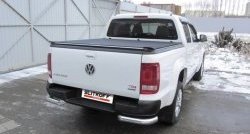 Защита заднего бампера из двух боковых уголков диаметром 76 мм Slitkoff Volkswagen Amarok (2016-2022) рестайлинг