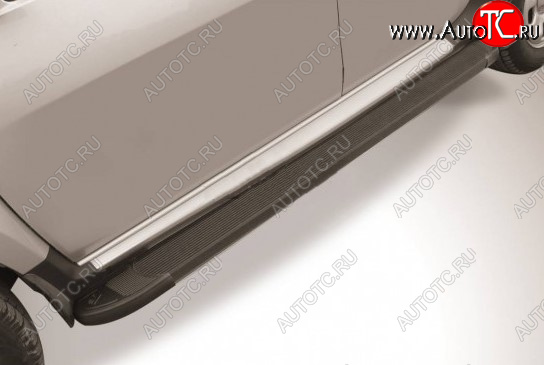 16 999 р. Пороги алюминиевые Optima Black 2000 черные на  Volkswagen Amarok (2009-2016) дорестайлинг (Optima Black )  с доставкой в г. Майкоп