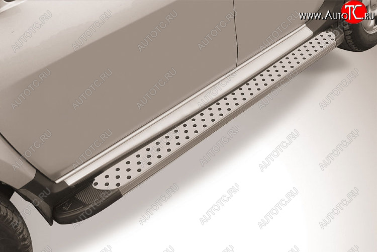 17 749 р. Пороги алюминиевые Slitkoff  Volkswagen Amarok (2009-2016) дорестайлинг (Standart Silver)  с доставкой в г. Майкоп