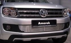 8 399 р. Декоративная вставка воздухозаборника Berkut Volkswagen Amarok дорестайлинг (2009-2016)  с доставкой в г. Майкоп. Увеличить фотографию 2