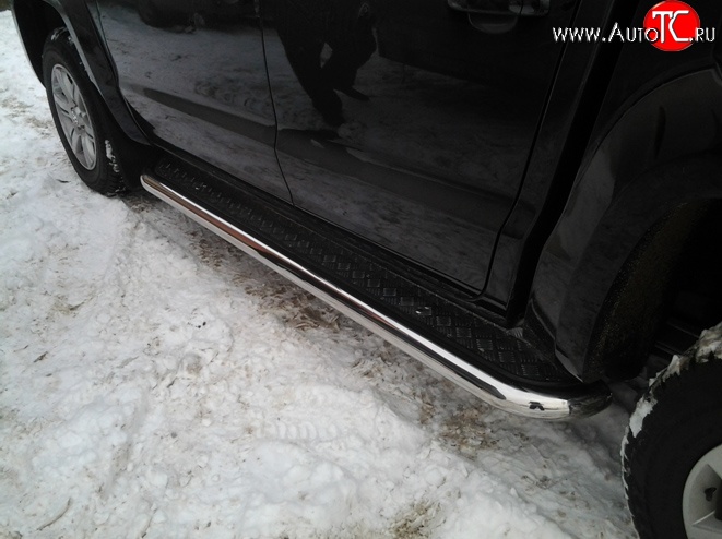 17 649 р. Широкая защита порогов Металл Дизайн  Volkswagen Amarok (2009-2016) дорестайлинг  с доставкой в г. Майкоп