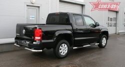 14 579 р. Защита заднего бампера с проступью Souz-96 (d76) Volkswagen Amarok дорестайлинг (2009-2016)  с доставкой в г. Майкоп. Увеличить фотографию 2