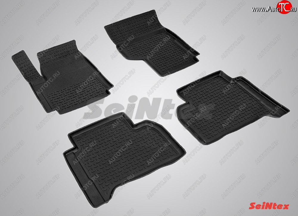 3 199 р. Износостойкие коврики в салон с высоким бортом SeiNtex Premium 4 шт. (резина)  Volkswagen Amarok (2009-2016) дорестайлинг  с доставкой в г. Майкоп