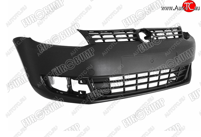 6 699 р. Передний бампер EUROBUMP (в сборе с решеткой) Volkswagen Caddy 2K рестайлинг (2010-2015) (Неокрашенный)  с доставкой в г. Майкоп