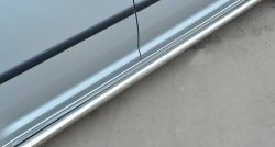 79 999 р. Защита порогов из круглой трубы диаметром 63 мм (рестайлинг) Russtal Volkswagen Caddy 2K дорестайлинг (2003-2010) (Защита порогов с со скосами на торцах (вариант 1))  с доставкой в г. Майкоп. Увеличить фотографию 6