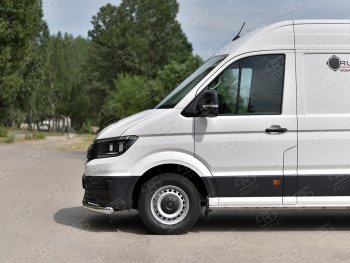 18 949 р. Защита переднего бампера (Ø63 мм, нержавейка) SLITKOFF  Volkswagen Crafter  2 (2017-2025)  с доставкой в г. Майкоп. Увеличить фотографию 3