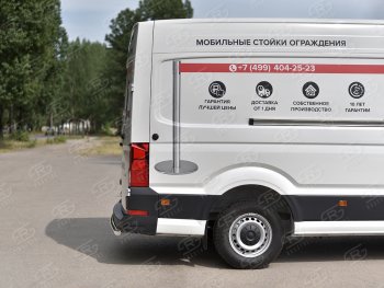 15 549 р. Защита заднего бампера (Ø63 мм, нержавейка) SLITKOFF Volkswagen Crafter 2 (2017-2025)  с доставкой в г. Майкоп. Увеличить фотографию 2