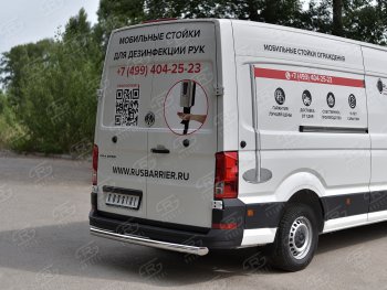 16 999 р. Защита заднего бампера (Ø76 мм, нержавейка) SLITKOFF Volkswagen Crafter 2 (2017-2025)  с доставкой в г. Майкоп. Увеличить фотографию 3