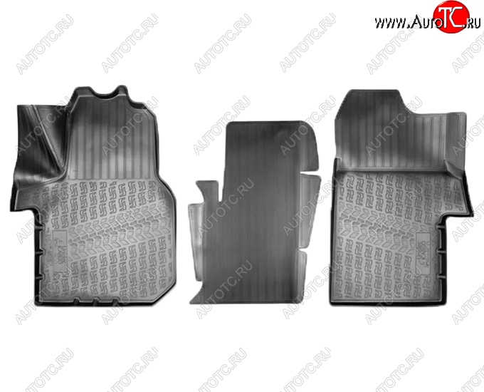 2 359 р. Коврики салонные Noplast (3D) Volkswagen Crafter 2 (2017-2025) (Черные)  с доставкой в г. Майкоп