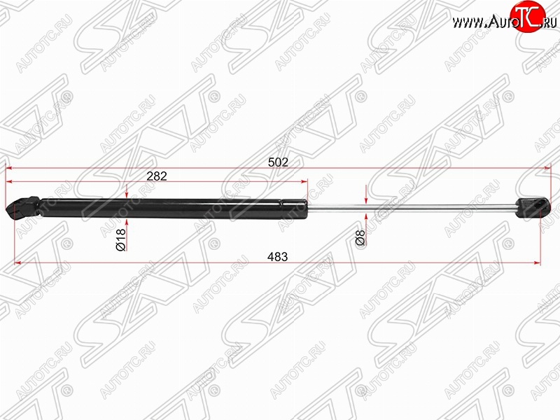 579 р. Газовый упор крышки багажника SAT Volkswagen Golf 6 хэтчбэк 5 дв. (2008-2014)  с доставкой в г. Майкоп