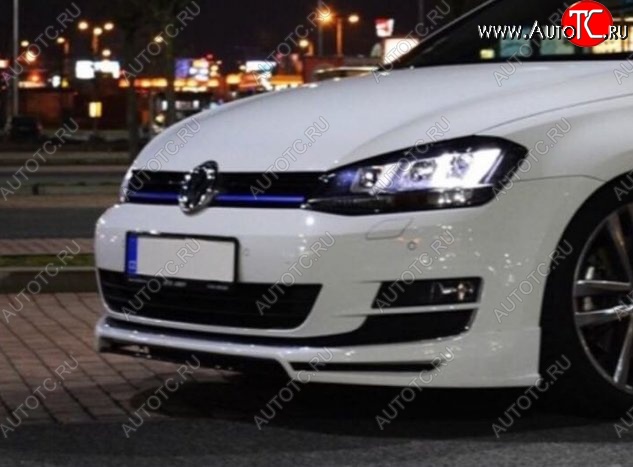 3 749 р. Накладка на передний бампер CT Volkswagen Golf 7 дорестайлинг, хэтчбэк 5 дв. (2012-2017) (Неокрашенная)  с доставкой в г. Майкоп