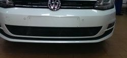 2 099 р. Сетка на бампер Russtal (черная) Volkswagen Golf 7 дорестайлинг, хэтчбэк 5 дв. (2012-2017)  с доставкой в г. Майкоп. Увеличить фотографию 3