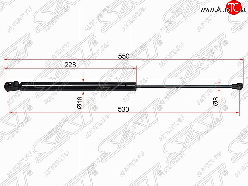529 р. Газовый упор крышки багажника SAT  Volkswagen Golf  7 (2012-2017) дорестайлинг, хэтчбэк 5 дв.  с доставкой в г. Майкоп