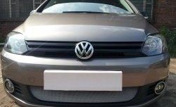 2 189 р. Сетка на бампер (рестайлинг) Russtal (хром) Volkswagen Golf Plus 5 (2004-2009)  с доставкой в г. Майкоп. Увеличить фотографию 2