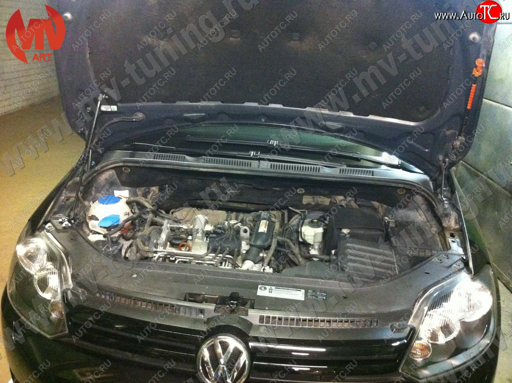 2 969 р. Упор капота MV-Tuning (одинарный) Volkswagen Golf Plus 5 (2004-2009)  с доставкой в г. Майкоп