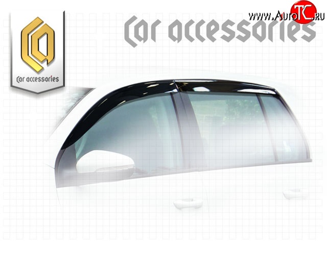 2 199 р. Комплект дефлекторов окон CA Plastic Volkswagen Golf 6 хэтчбэк 5 дв. (2008-2014) (Classic полупрозрачный)  с доставкой в г. Майкоп